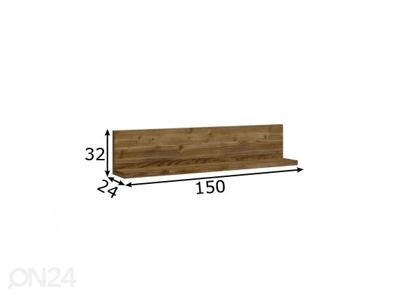 Seinariiul 150 cm mõõdud