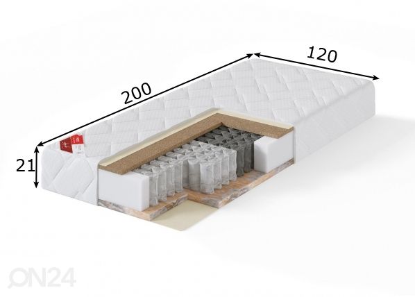 Sleepwell vedrumadrats RED ORTHOPEDIC 120x200 cm mõõdud