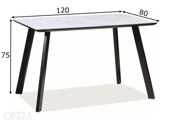 Söögilaud 120x80 cm mõõdud