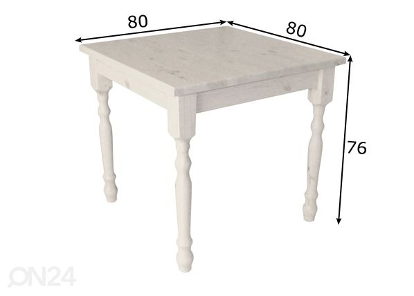 Söögilaud 80x80 cm mõõdud