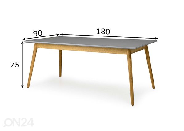 Söögilaud Dot 180x90 cm mõõdud