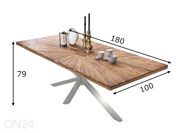 Söögilaud Tische 100x180 cm mõõdud