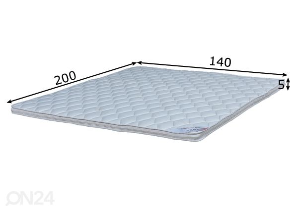 Stroma kattemadrats Top Foam 140x200x5 cm mõõdud