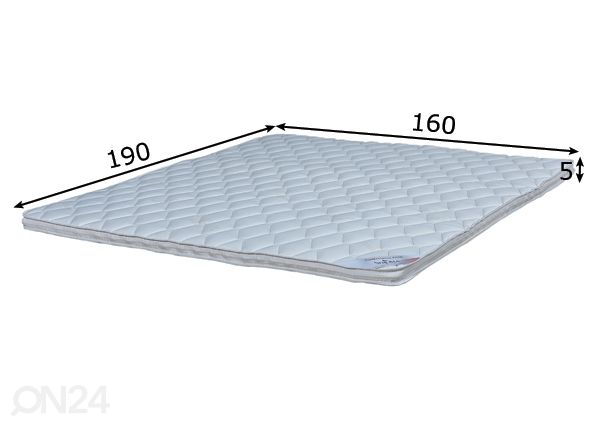 Stroma kattemadrats Top Foam 160x190x5 cm mõõdud