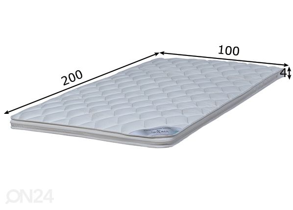 Stroma kattemadrats Top Latex 100x200x4 cm mõõdud