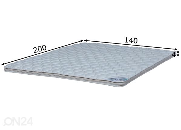 Stroma kattemadrats Top Latex 140x200x4 cm mõõdud