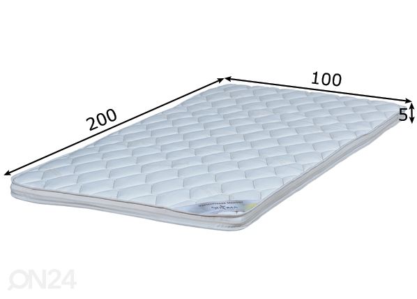 Stroma kattemadrats Top Memory 100x200x5 cm mõõdud