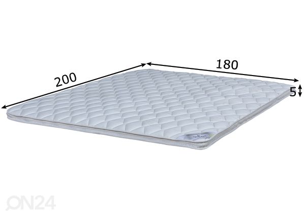 Stroma kattemadrats Top Memory 180x200x5 cm mõõdud