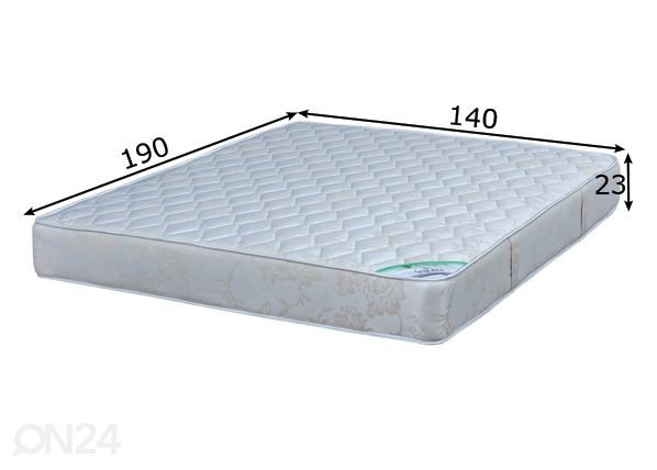 Stroma madrats Ortopeediline Ökoloogiline 140x190 cm mõõdud