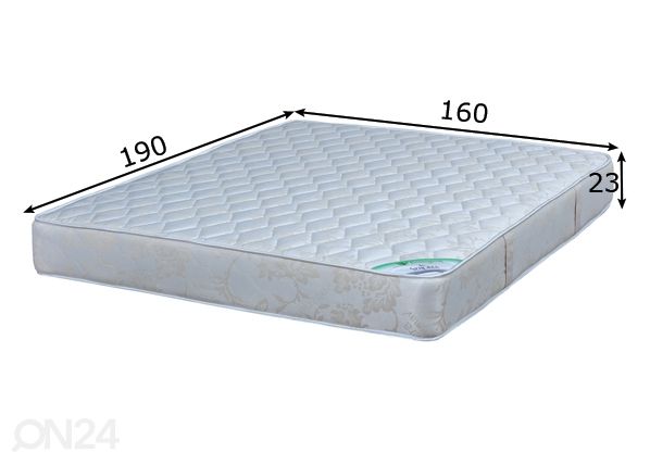 Stroma madrats Ortopeediline Ökoloogiline 160x190 cm mõõdud