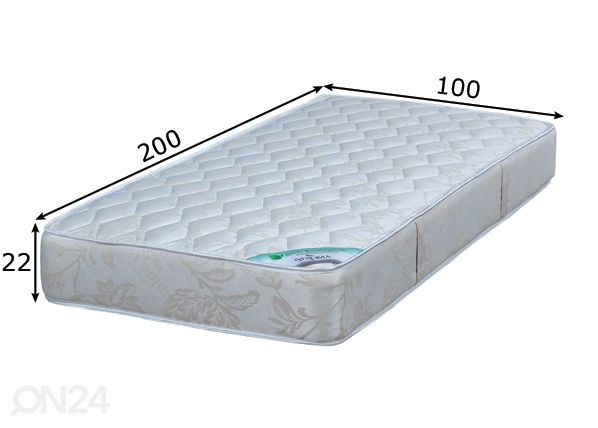 Stroma madrats Soft Ökoloogiline 100x200 cm mõõdud