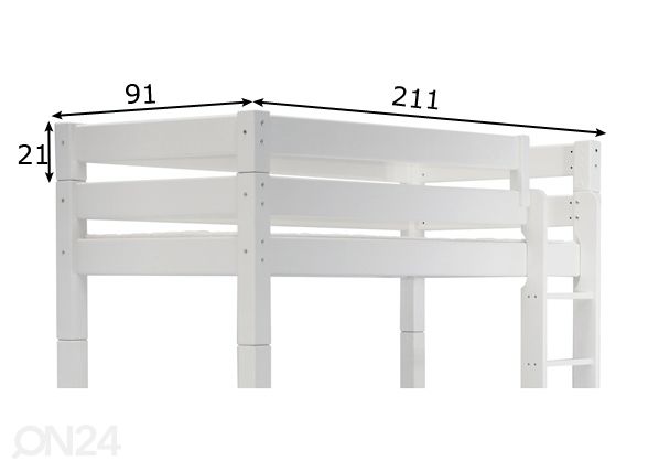 Suwem turvapiire voodile Lahe 80x200 cm mõõdud