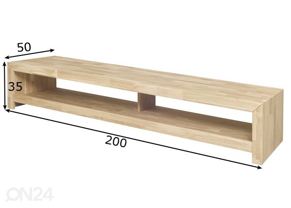 Tammepuidust TV alus Kirea 200 cm mõõdud