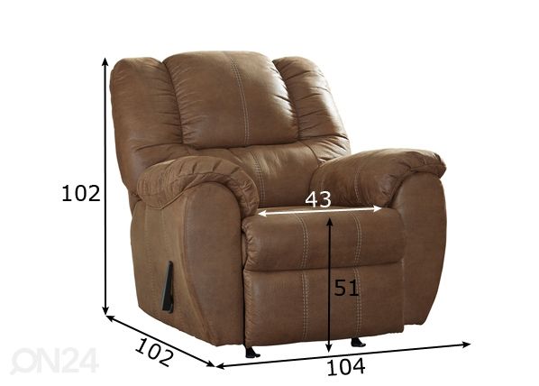 Tugitool recliner (kiikuv) mõõdud