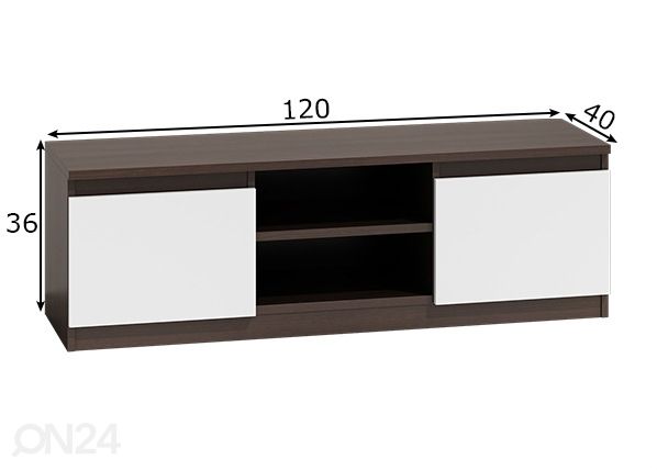 TV-alus 120 cm mõõdud