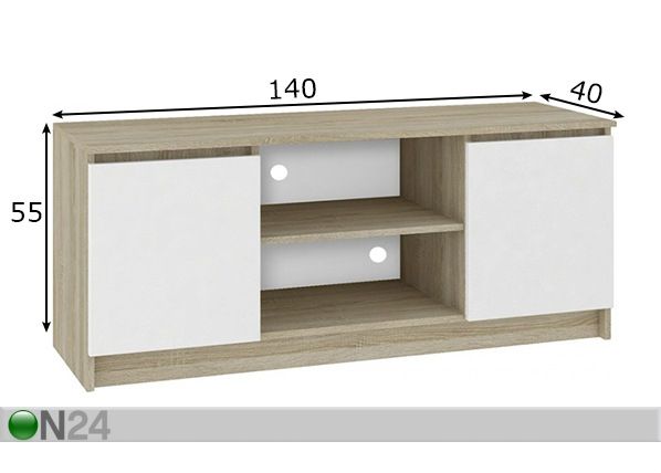 TV-alus 140 cm mõõdud