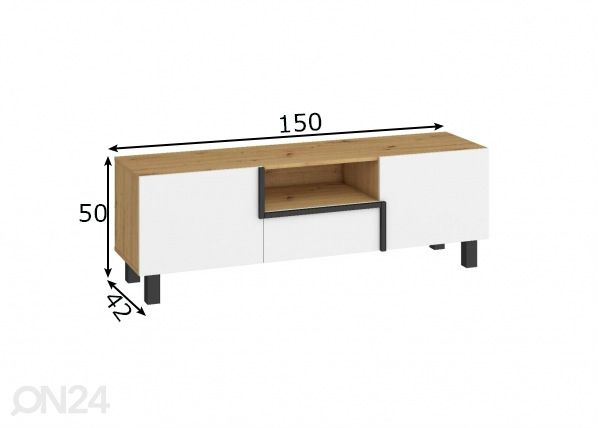 TV-alus 150 cm mõõdud