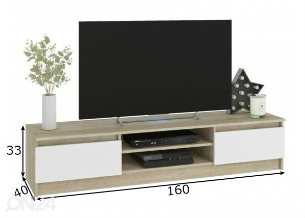 TV-alus 160 cm mõõdud