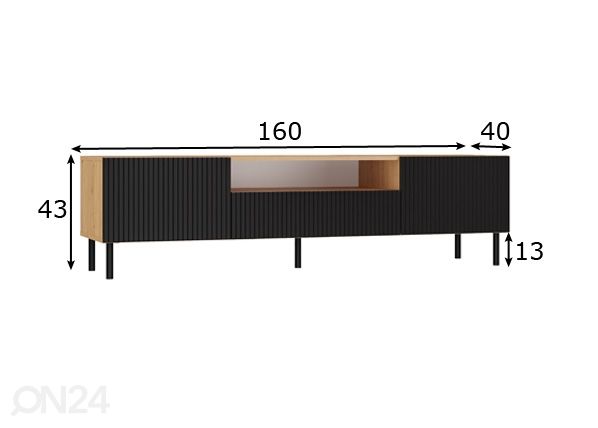 TV-alus 160 cm mõõdud