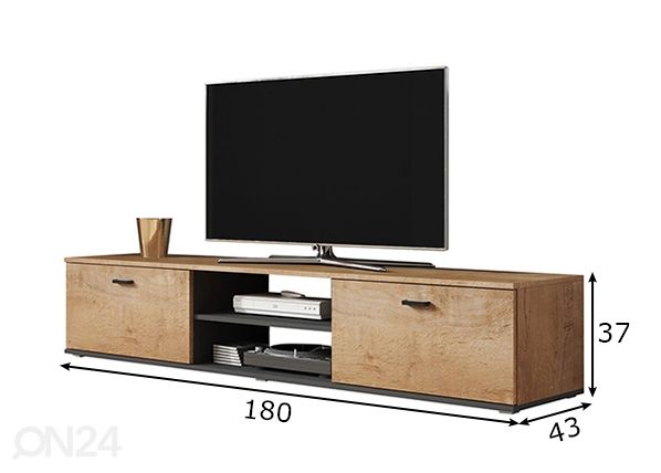 TV-alus 180 cm mõõdud