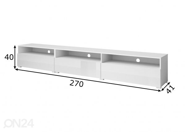 TV-alus 270 cm mõõdud