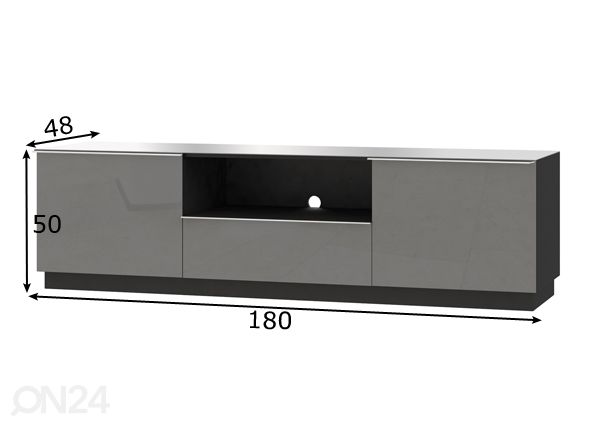 TV-alus, hall 180 cm mõõdud