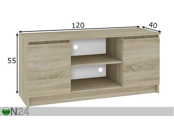 TV-alus Pescara 120 cm mõõdud