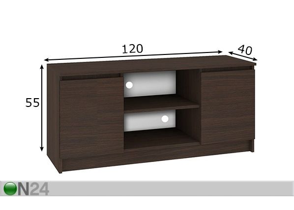 TV-alus Pescara 120 cm mõõdud