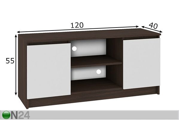 TV-alus Pescara 120 cm mõõdud