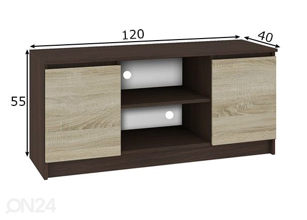 TV-alus Pescara 120 cm mõõdud