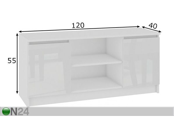 TV-alus Pescara KL 120 cm mõõdud