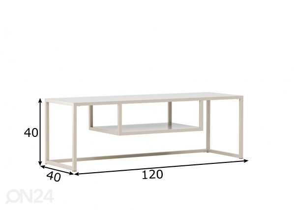 TV-alus Riverside 120 cm mõõdud