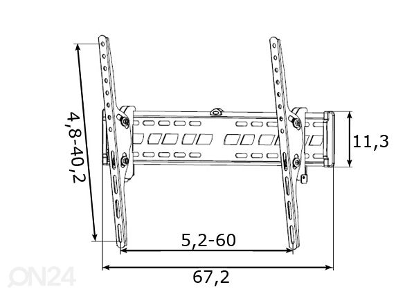 TV-seinakinnitus kuni 60" mõõdud