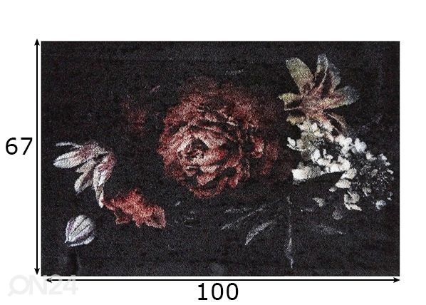 Uksematt Bella Rosa 67x100 cm mõõdud