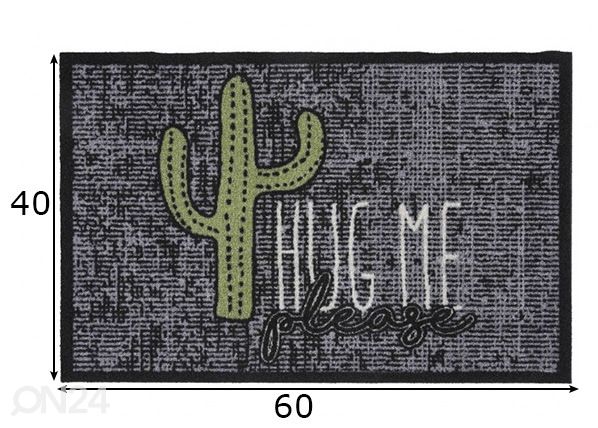 Uksematt Hug Me 40x60 cm mõõdud