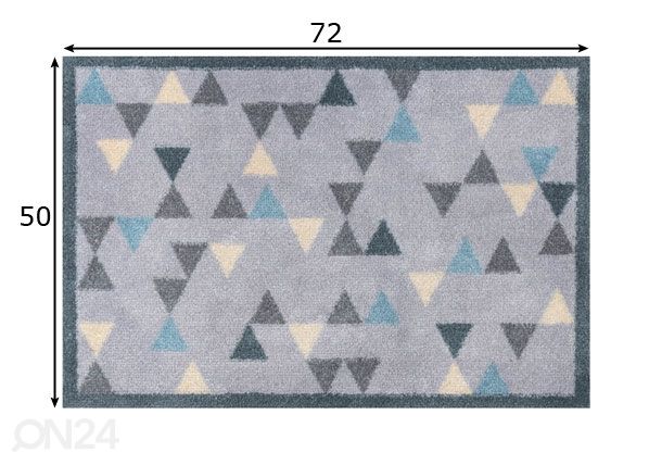 Uksematt Triangles 50x72 cm mõõdud