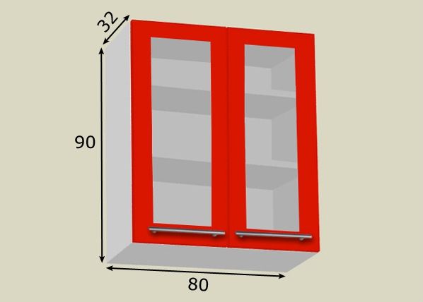 Ülemine köögikapp 80 cm mõõdud