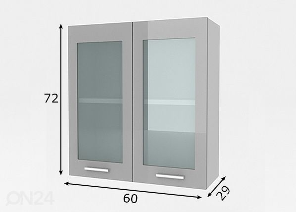 Ülemine köögikapp Nantes 60 cm mõõdud