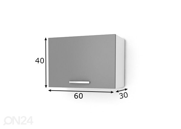 Ülemine köögikapp Nantes 60 cm mõõdud