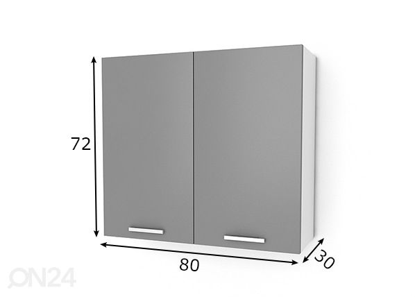 Ülemine köögikapp Nantes 80 cm mõõdud