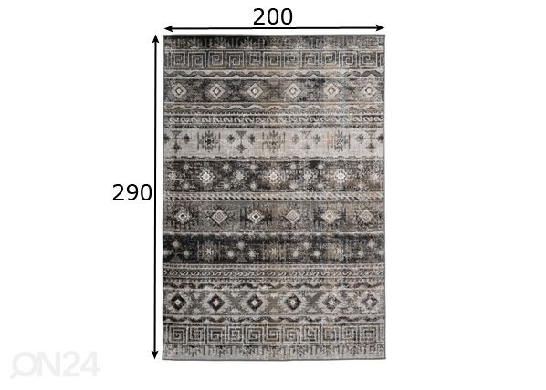 Vaip 200x290 cm mõõdud