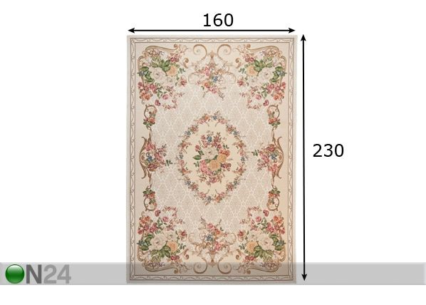 Vaip Flomi Florence 160x230 cm mõõdud