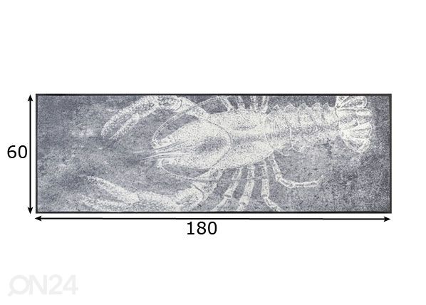 Vaip Grey Lobster 60x180 cm mõõdud