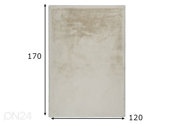 Vaip Heaven Ivory 120x170 cm mõõdud