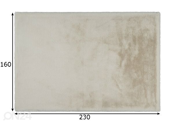 Vaip Heaven Ivory 160x230 cm mõõdud