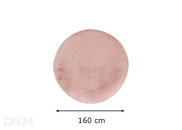 Vaip Heaven Powder Pink Ø160 cm mõõdud