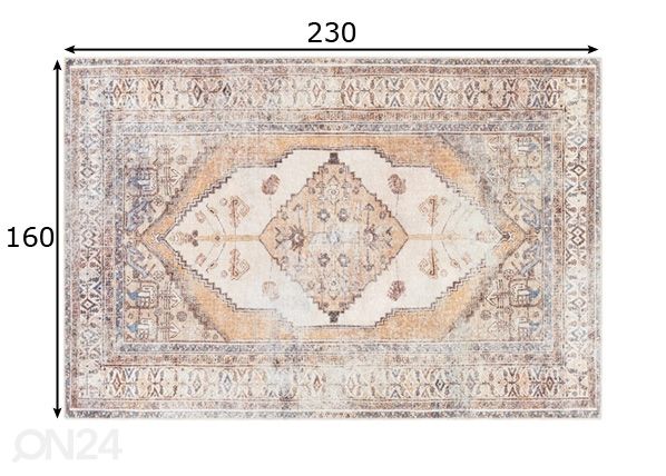 Vaip Mazal Beige 160x230 cm mõõdud