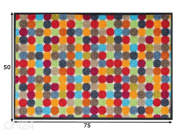 Vaip Mikado Dots 50x75 cm mõõdud