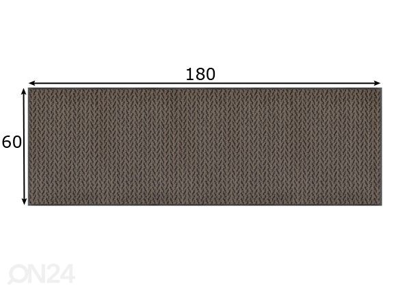 Vaip Revive Duo Mocha 60x180 cm mõõdud