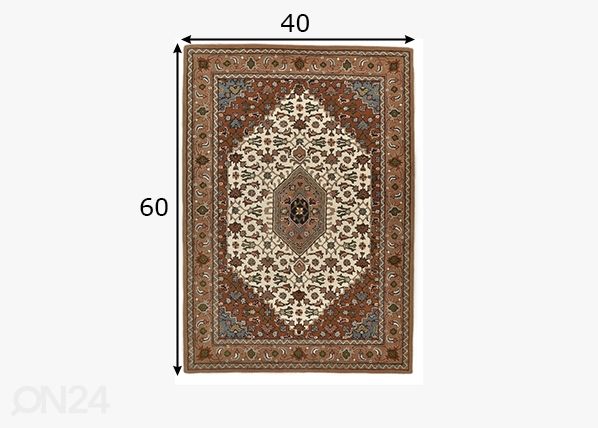 Vaip Royal Persian, 40x60 cm beež mõõdud